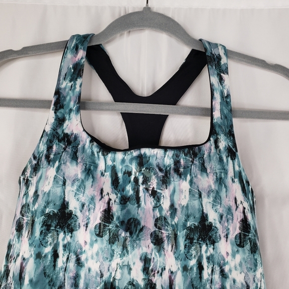 Sweaty Betty Razor Back Green Black & Pink Pull Over Work Out Top Sz XXS. - Picture 2 of 8